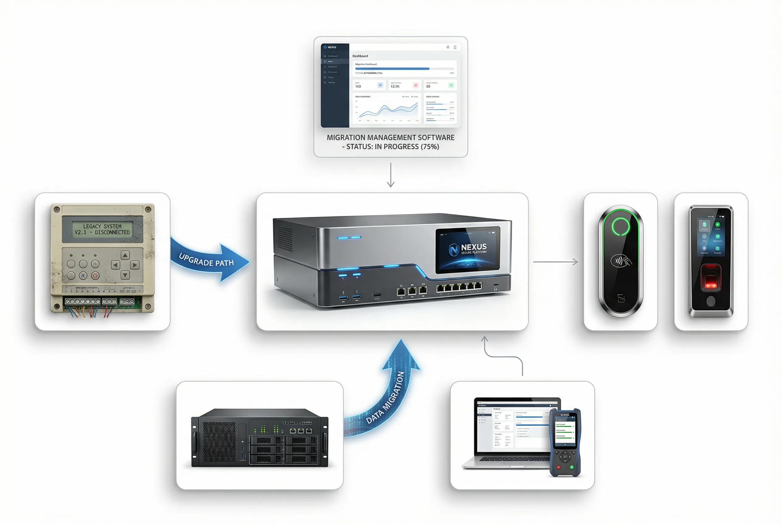 Access Control System Upgrade & Migration System Diagram
