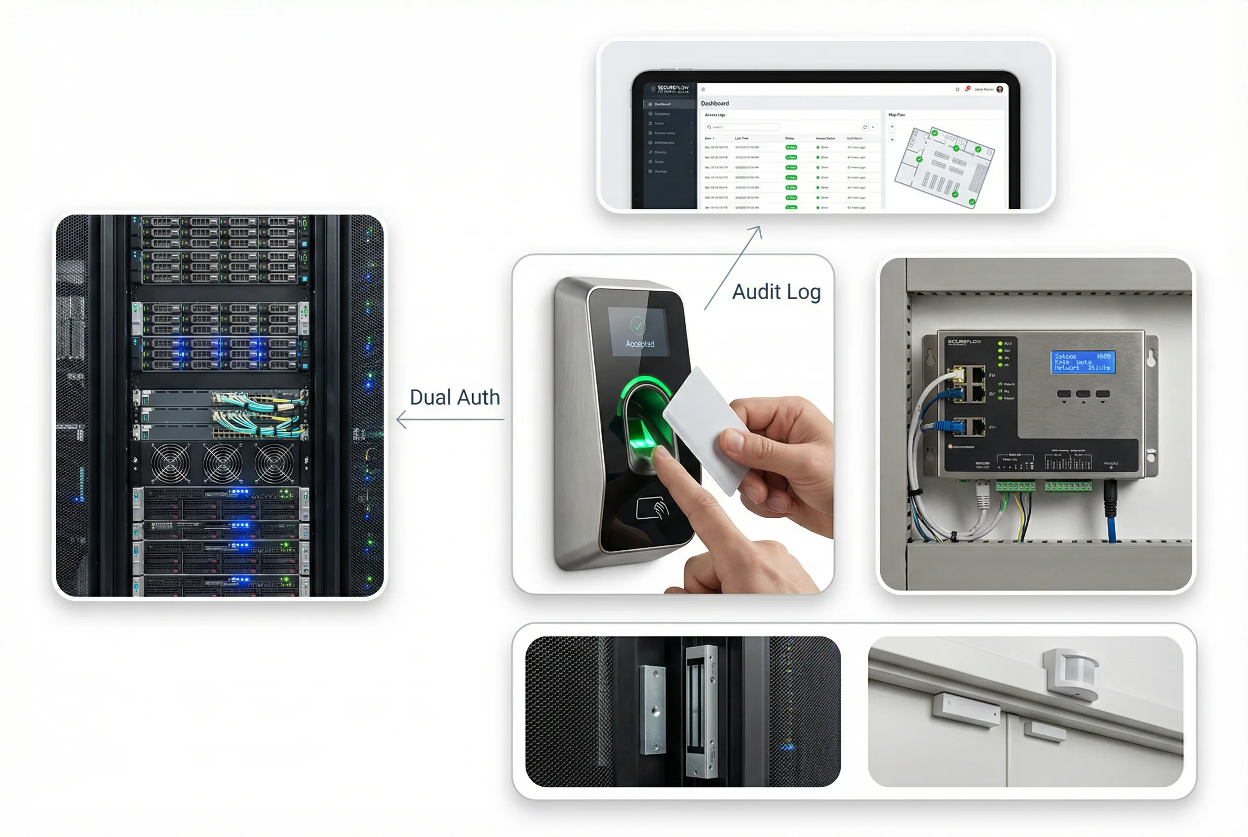Server Room & Data Center High-security Access System Diagram