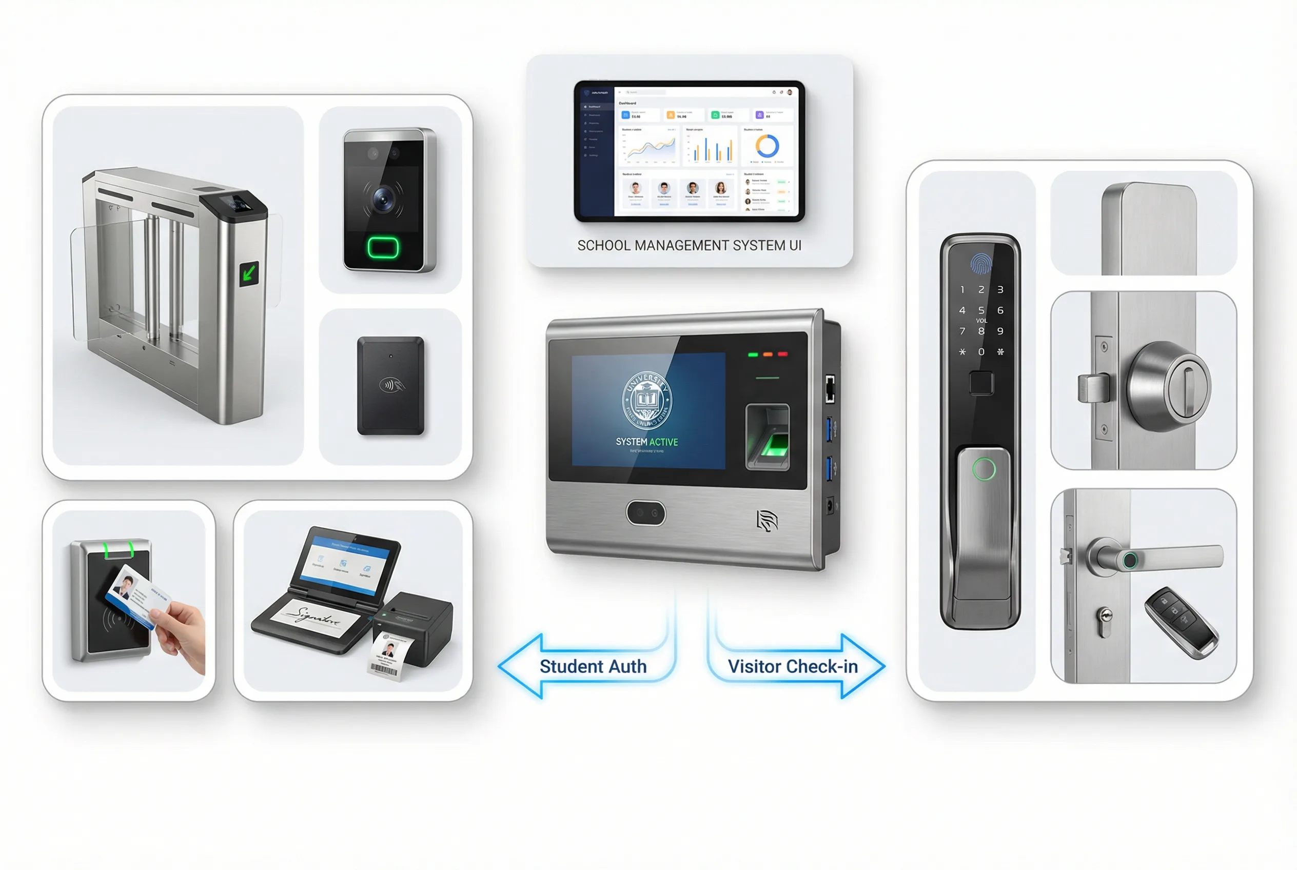 School & Campus Access Control System Diagram