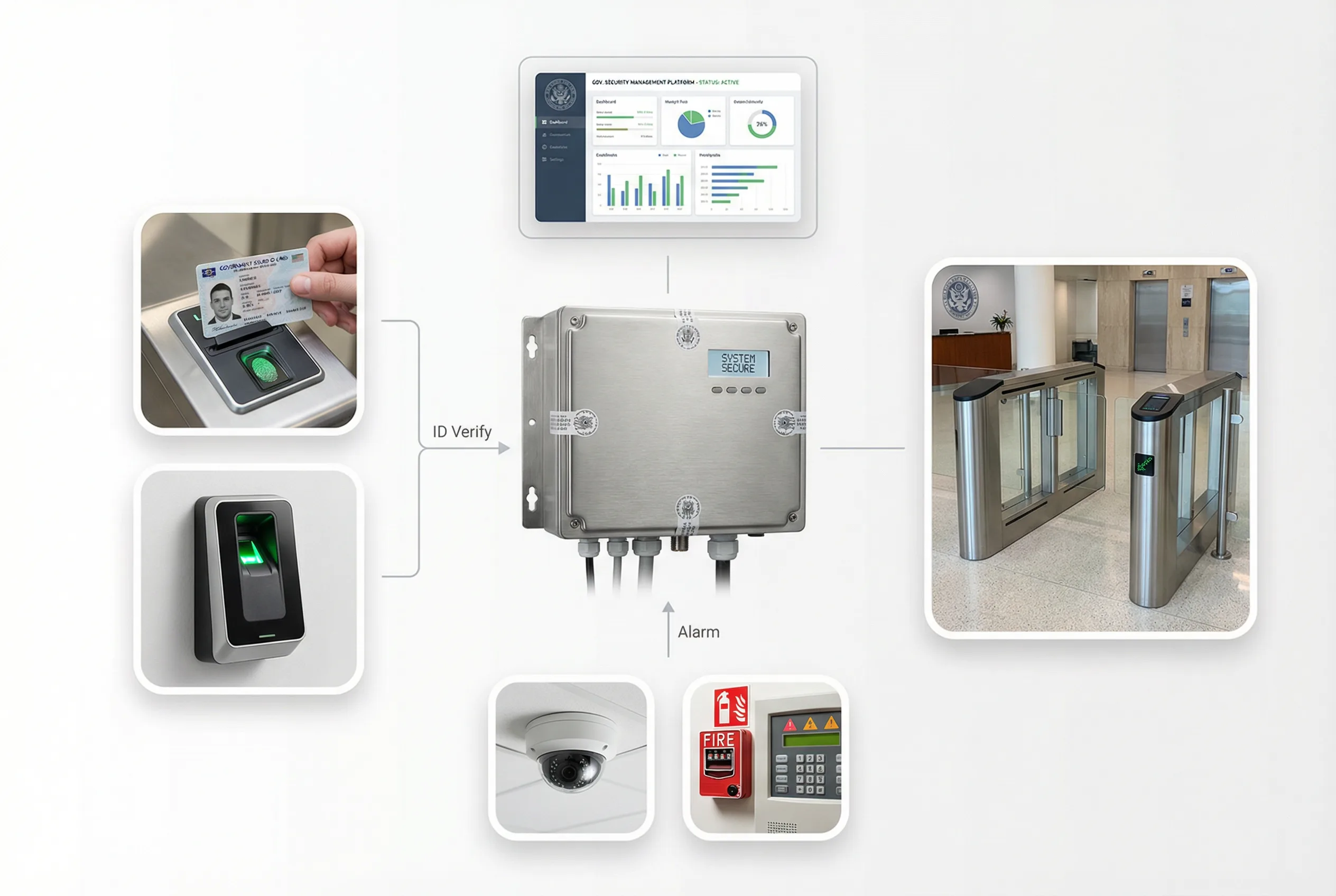 Government & Public Building Access Control System Diagram